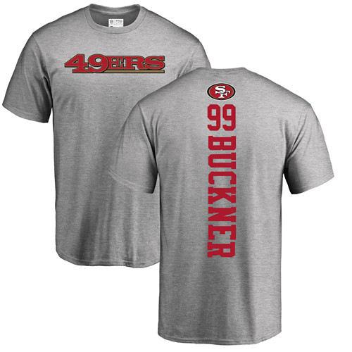 Men San Francisco 49ers Ash DeForest Buckner Backer #99 NFL T Shirt->nfl t-shirts->Sports Accessory